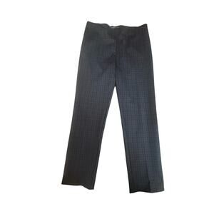 Elliott Lauren Women's Black & Navy Plaid Straight Leg Pants Sz 10